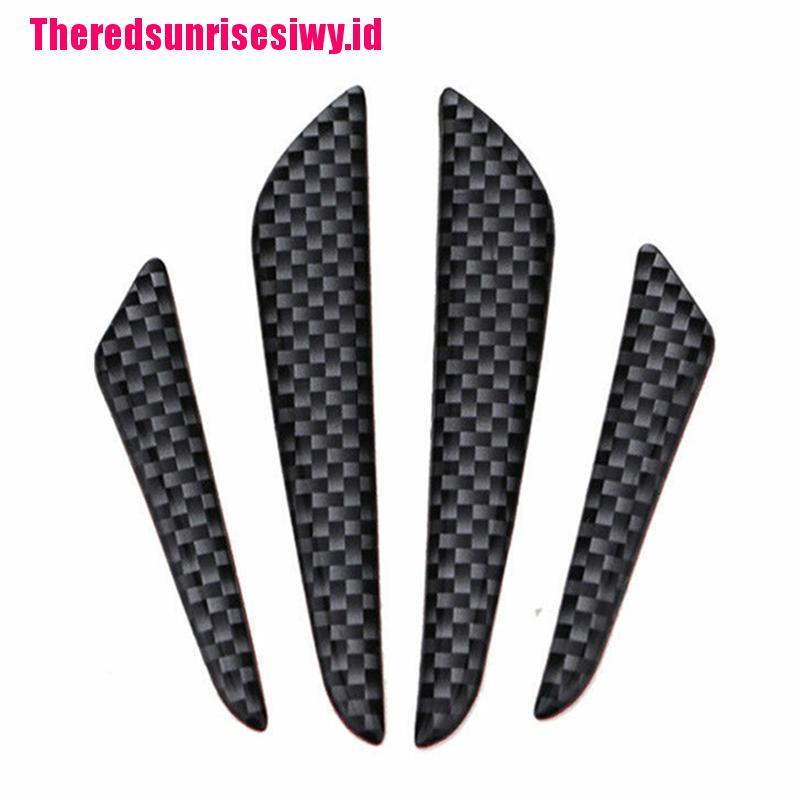 【Theredsunrisesiwy.id】4x Anti-collision Trim Carbon Fiber Car Door Edge Guard Strip Protector Bumper