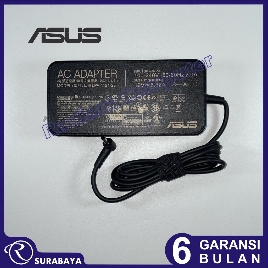 Adaptor Asus 19V 6.32A 120W colokan 4.5*3.0mm