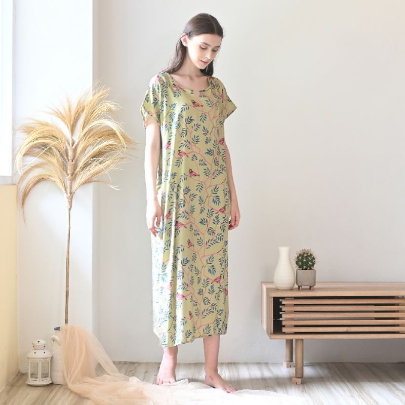 Daster Habel/HISBI Long BUSUI Panjang Semata Kaki Bahan Rayon Premium-Busui habel 8