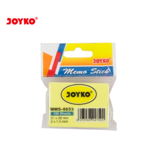 

ENISOO STORE - [100 LEMBAR] MEMO STICKY NOTE KERTAS TEMPEL JOYKO MMS-0653 MMS-653P ALAT TULIS PERLENGKAPAN KANTOR WARNA KUNING STICK MMS 0653 653P MMS0653 MMS653P