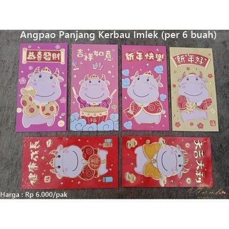 

JUAL RUGI, Amplop Angpao Panjang Kerbau (per pak isi 6 buah) pitar33 Diminati Banget