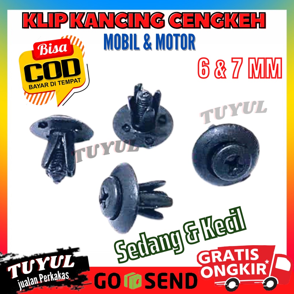 Jual Klip Kancing Cengkeh Body Mobil Motor Kecil Sedang Obeng Universal