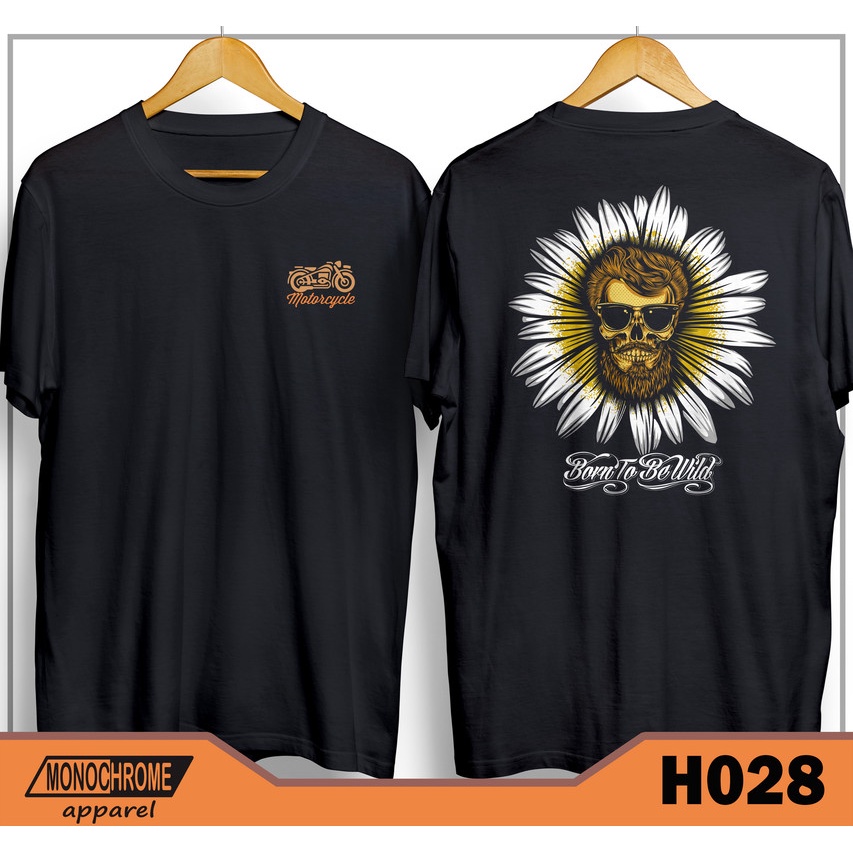 H028 Kaos Biker Motor MotorCross Motorhead Pria