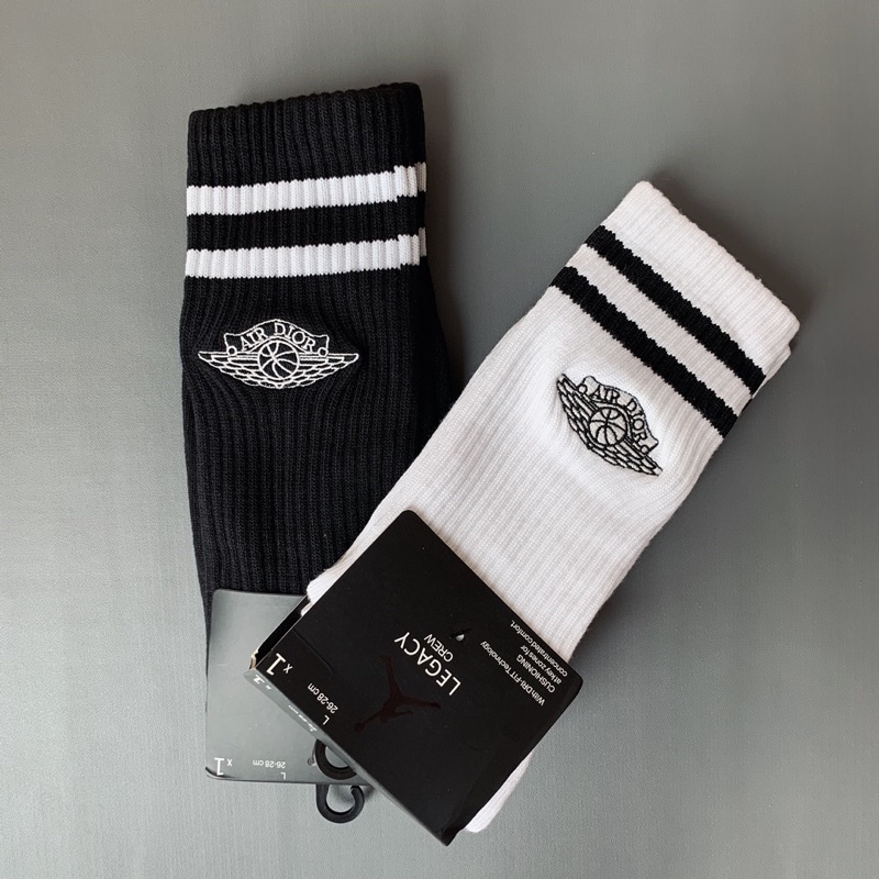 Air DIOR High Cut Strip Socks | Kaos Kaki Basket