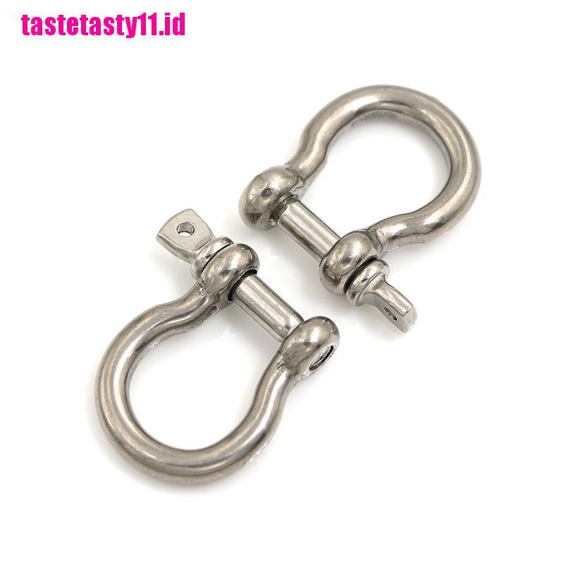 【TTID】5pcs m4 304 stainless bow shackle steel screw pin shackle bow Rigging