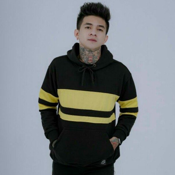 Sweater Hoodie Sweater Pria Sweater Salviohexia Hitam Kombi Kuning