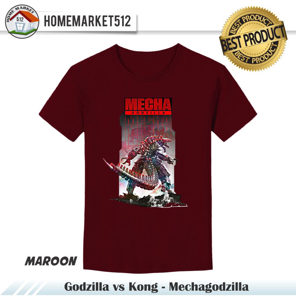 Kaos Pria Godzilla vs Kong - Mechagodzilla Kaos Pria Wanita Premium Dewasa Premium - Size USA : S-XXL    | Homemarket512-4