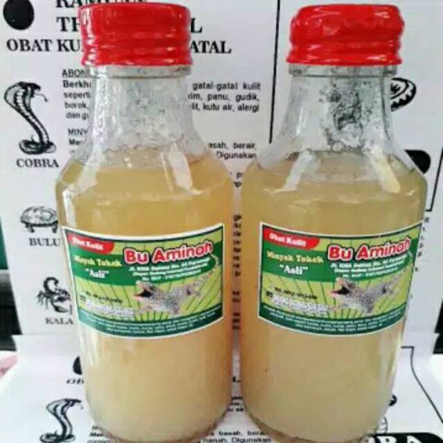 Minyak Tokek ASLI " Bu Aminah" 140 ML @Menyembuhkan Gatal-Gatal Kulit@