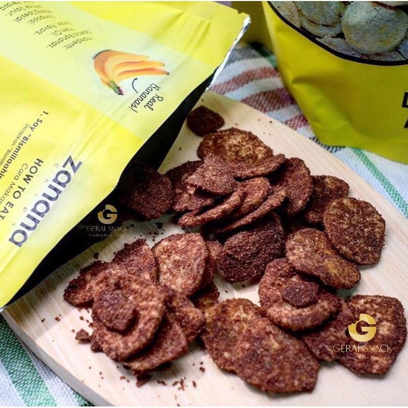 Keripik Pisang Zanana Chips Premium Khas Bandung Bumbu Tebal Renyah