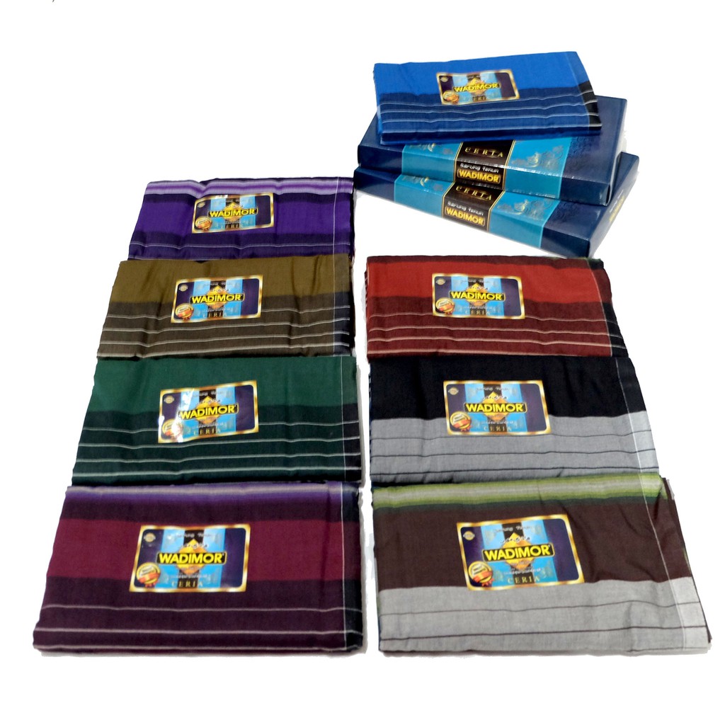 Sarung  Wadimor Tiga Dara sarung tenun motif salur bawah