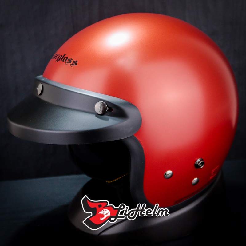 HELM CARGLOSS CFM RETRO ARMY ORANGE MATT | CF CLASSIC ORIGINAL SNI - model bogo
