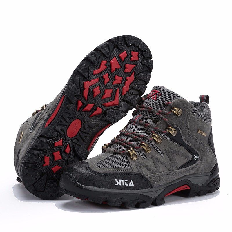 Sepatu Gunung Snta 469 GREY RED Trekking/Hiking/Adventure/Outdoor F-16