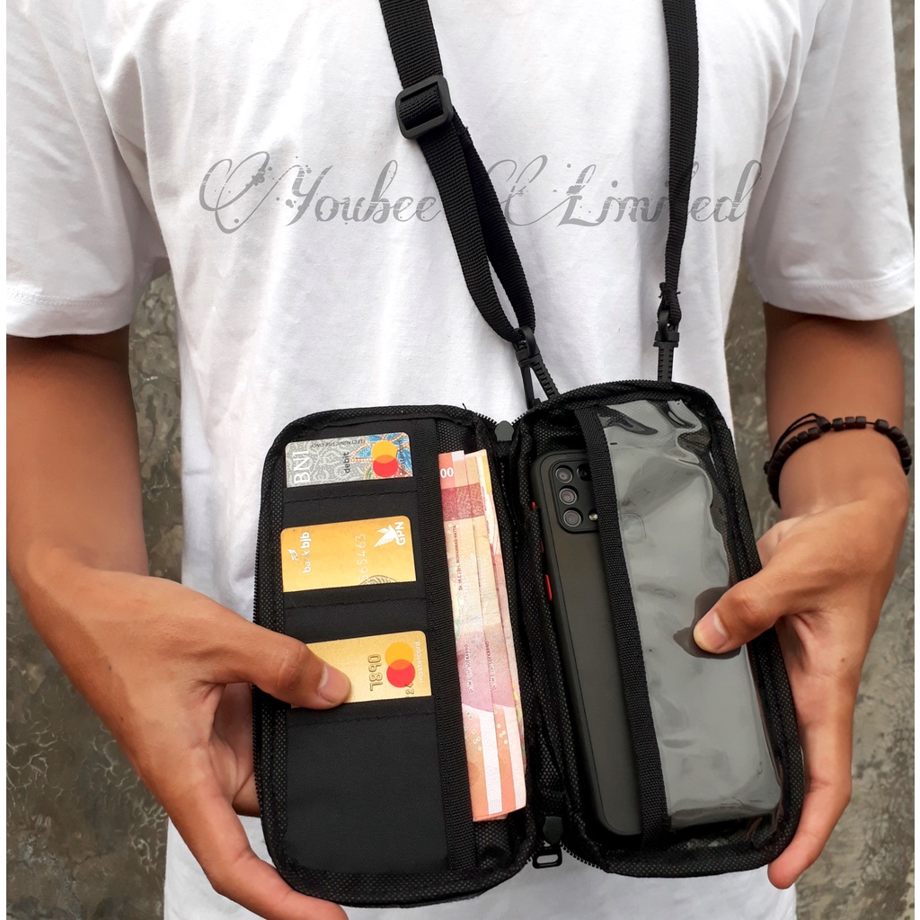 Rancis Jaya - Hanging Wallet Hp Leher Gantung | Tas Selempang Mini Bullat YLTD Pria Wanita