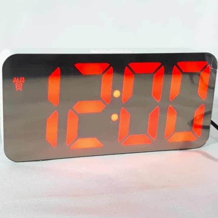 BISA COD MURAH Jam Digital Meja Led Mirror Clock Ds 3622 - Hijau