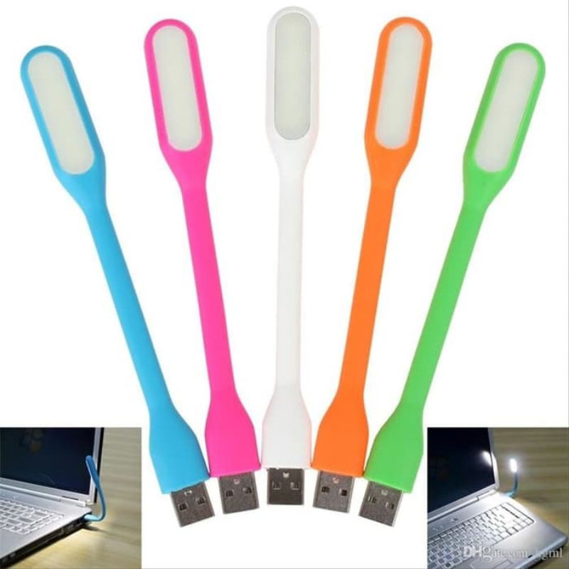 Lampu Usb Led Sikat Baca Portable Fleksibel Stick Lampu Emergency Led Lentur Charger Power Bank Pc