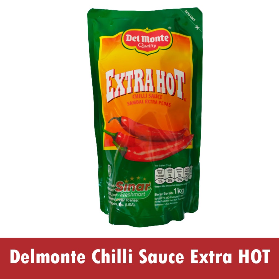 

[SINAR.FRESHMART] DELMONTE CHILLI EXTRA HOT / SAUS SAMBAL PEDAS CABAI [1kg]