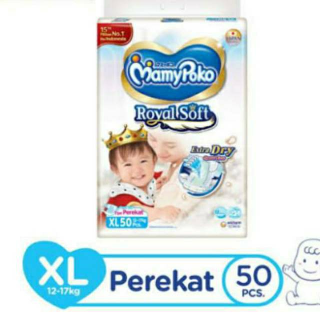 Mamypoko royal soft xl50/mamypoko extrasoft xl50/mamypoko tape royalsoft xl50/Mamypoko tape xl50