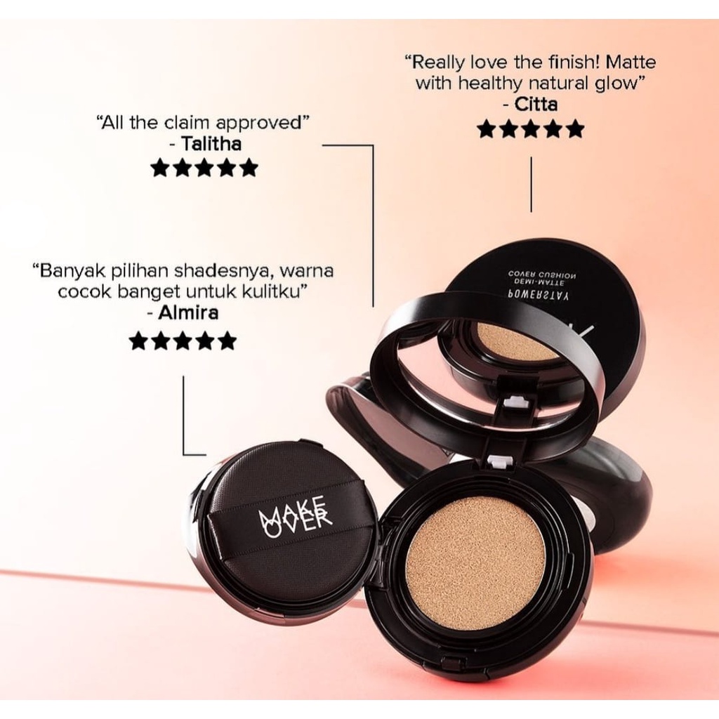 ✿ELYSABETHME✿ 𝓶𝓪𝓴𝓮𝓸𝓿𝓮𝓻 MAKE OVER powerstay demi matte cover cushion bedak basah tahan lama seharian