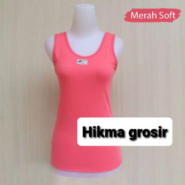 (Pilih warna)Tengtop Lutty tali besar.super soft-Merah soft