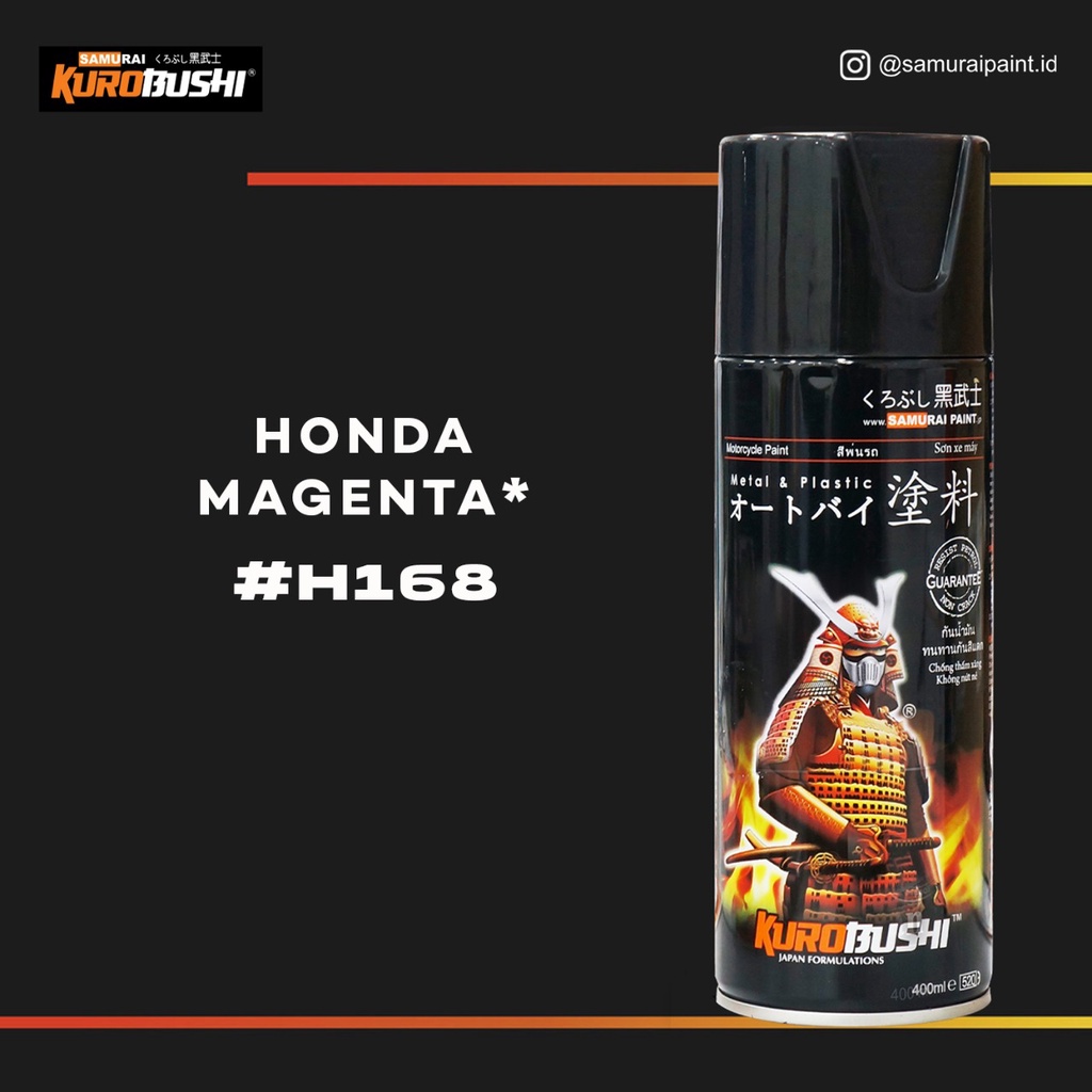 Samuraipaint, Honda Magenta H168 Cat Aerosol Kualitas Kompresor