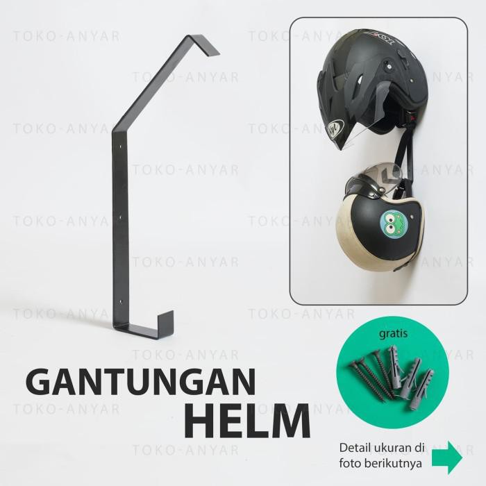 Gantungan Helm Dinding Rak Gantung Rak Helm Dinding Rak Besi Gantungan Helm Gantungan Tas Jaket DLL
