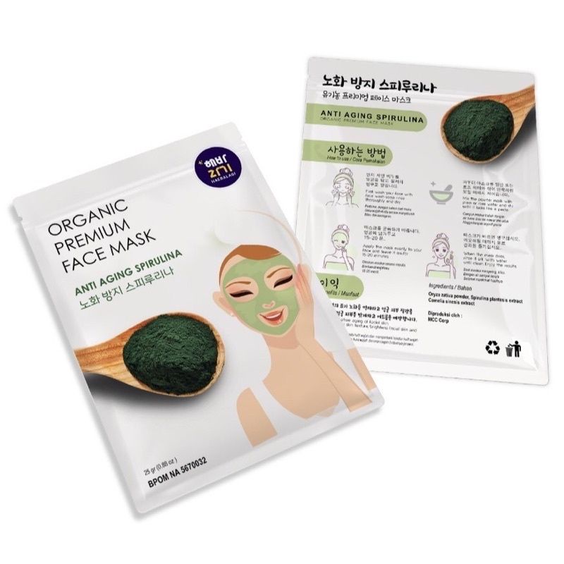 Masker Pemutih Wajah Glowing Organik by Haebalagi 25gr