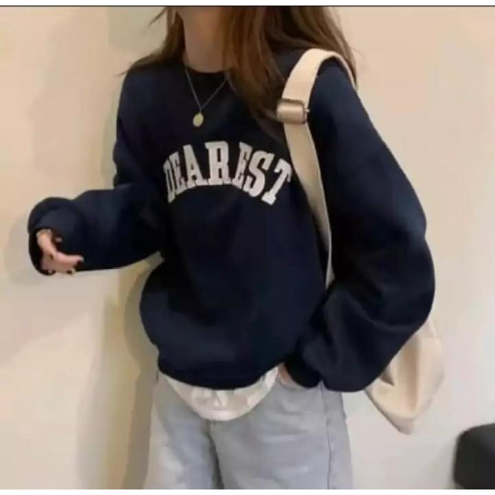 Sweater Dearest Cewe/ sweater wanita korea / sweater wanita polos / sweater wanita crop / swater wan