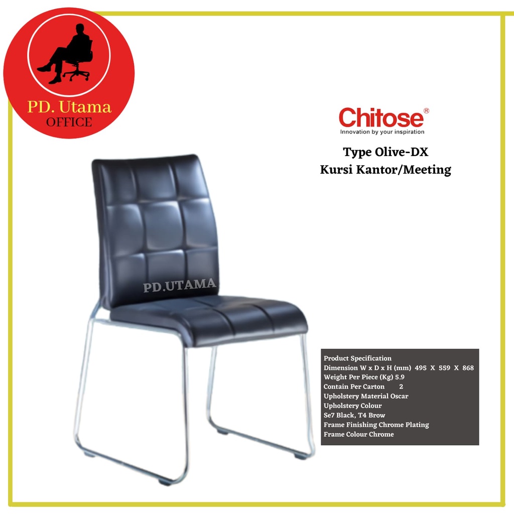 Kursi Meeting Chitose Olive DX Kursi Kerja/Kursi Serbaguna/Kursi Kantor/Kursi Tamu/Kursi Makan