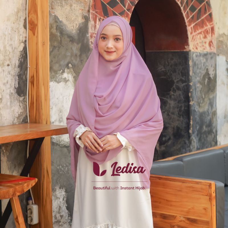 PROMO Pashmina instan syari jumbo pasmina instan 2 lubang