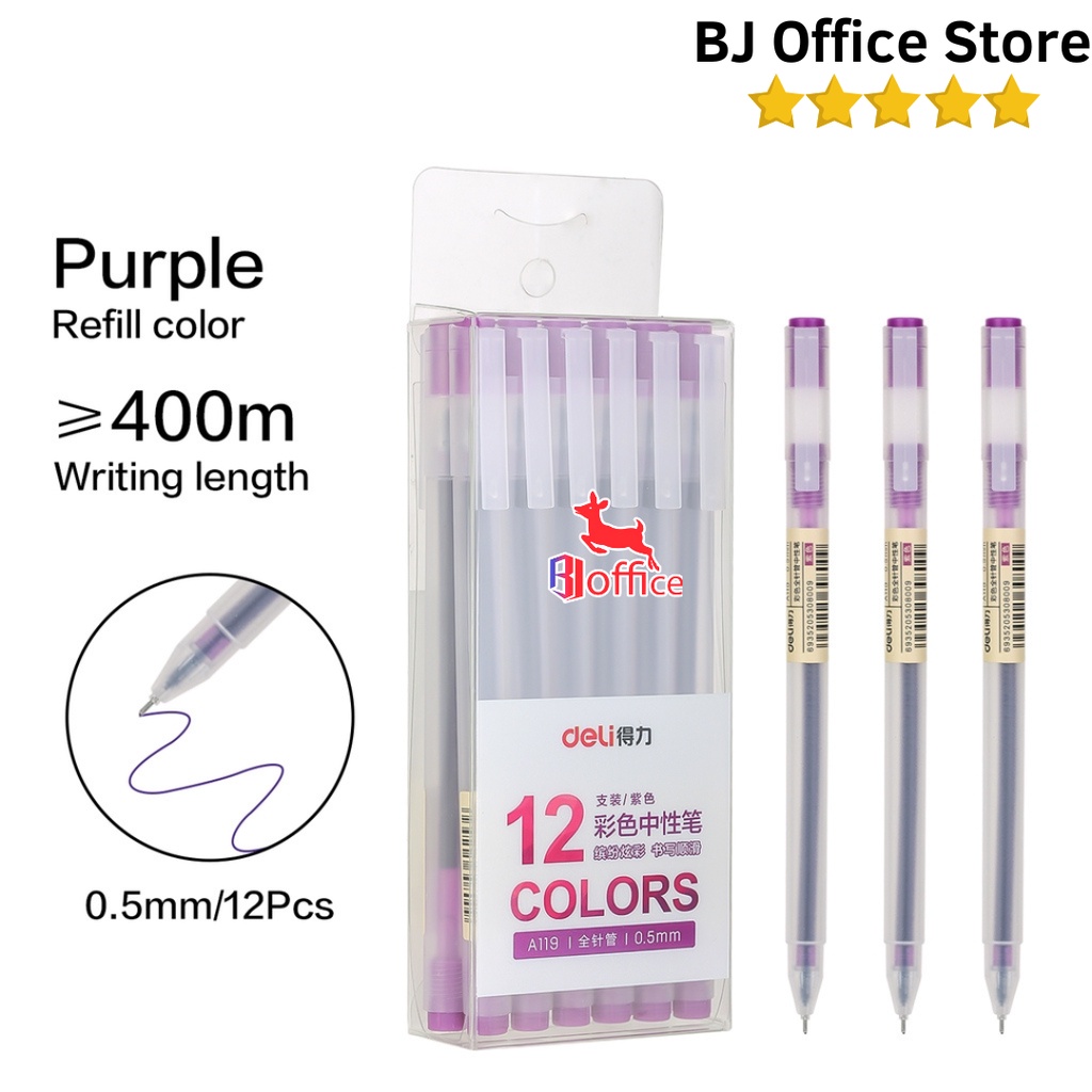 

Deli Gel Pen Color Pulpen Gel Needle Tip 0.5mm / Deli A119