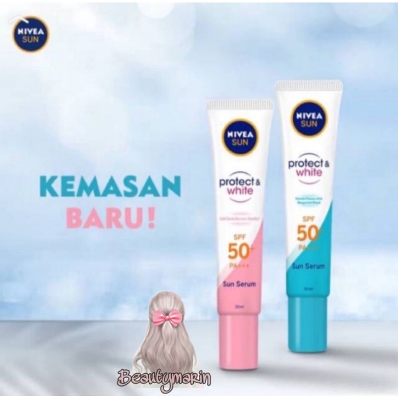 NIVEA SUN PROTECT&WHITE SERUM SPF 50PA+++ Sunscreen Wajah BPOM