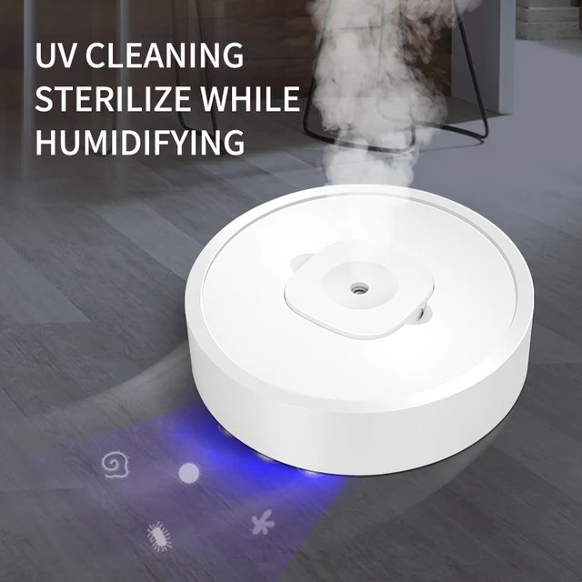 MOBILE ROBOT AIR HUMIDIFIER 200ML/DIFFUSER UAP AROMATHERAPY PELEMBAB PENGHARUM STERILIZATION RUANGAN