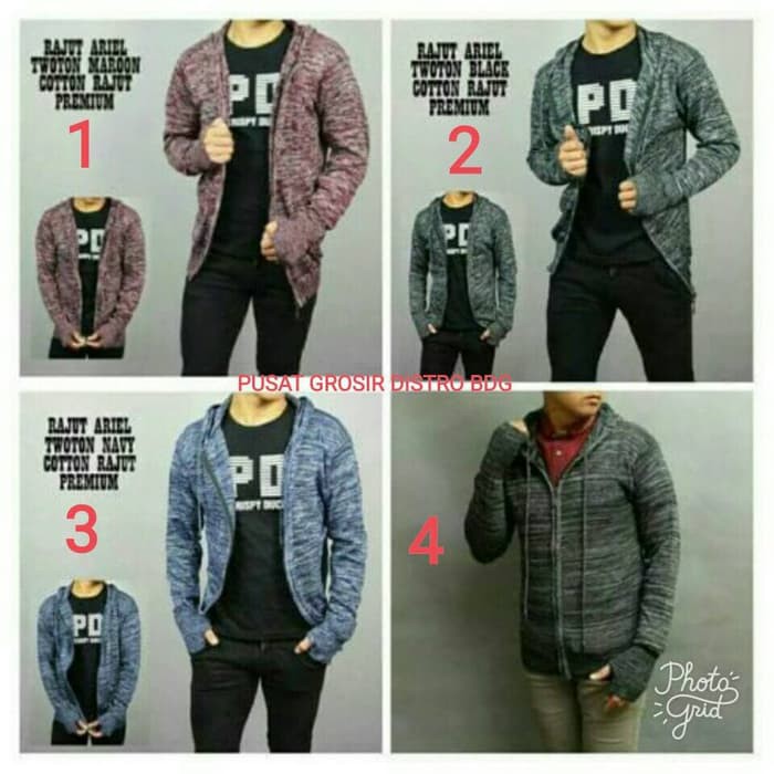 Jaket Sweater Rajut / Jaket Greenlight corak / Rajut Greenlight