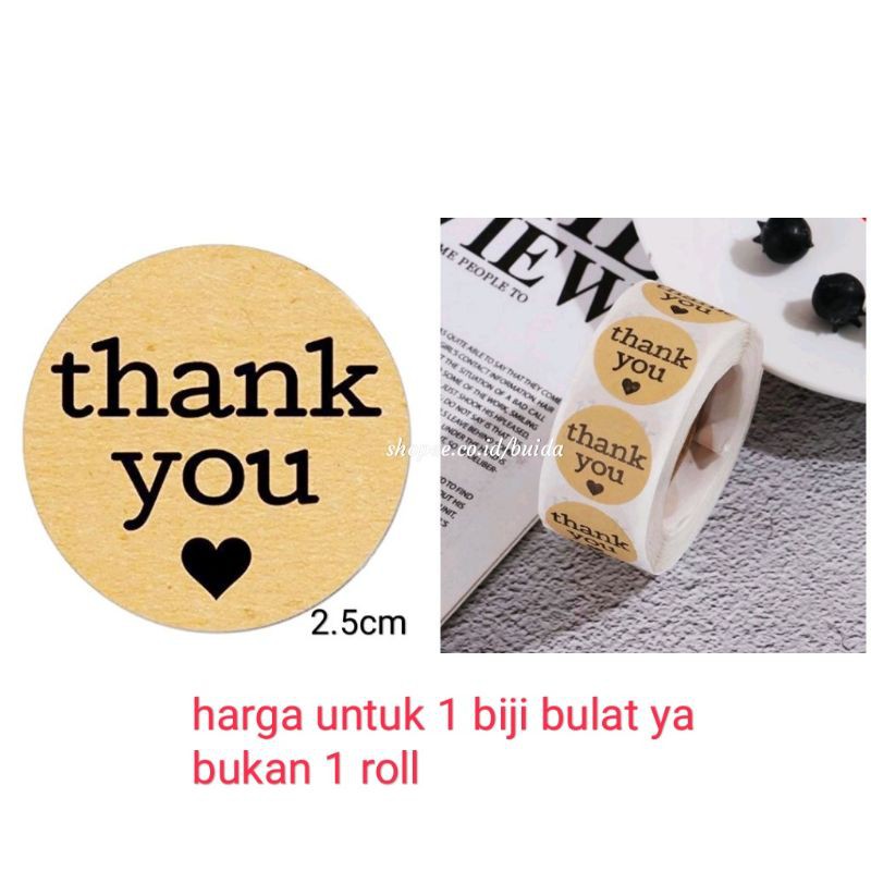 

stiker sticker thank you kraft black love label segel kemasan packaging sealer dus box mika hampers kue plastik cookies papebag