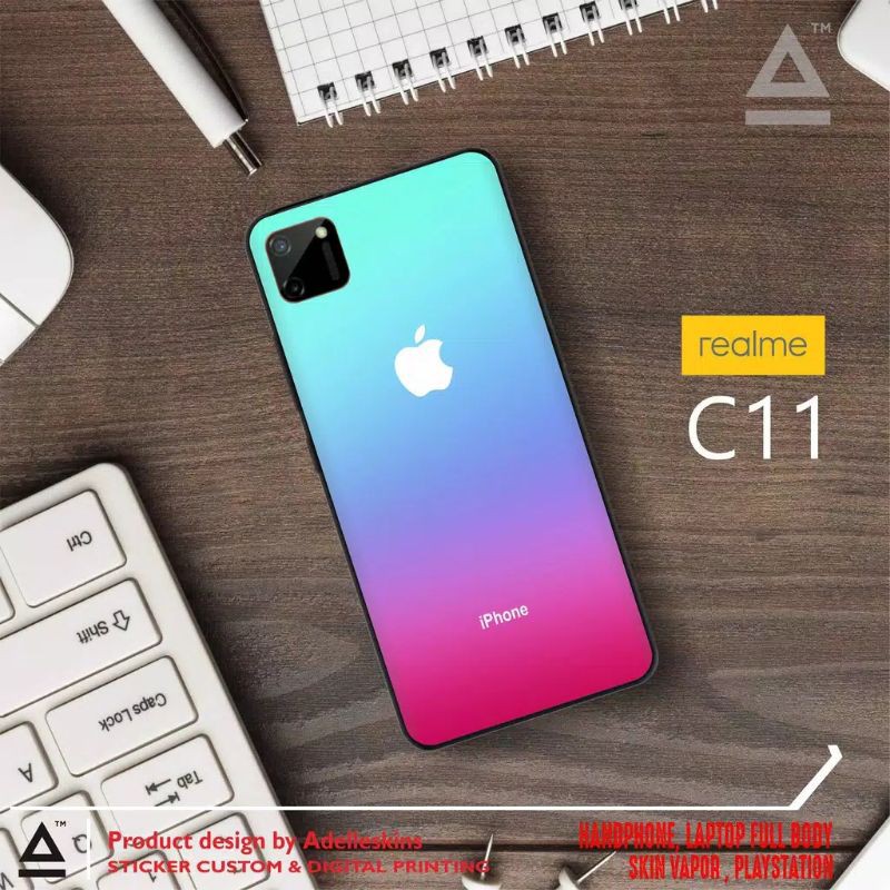 Garskin hp realme C11 motif iphone-free custom