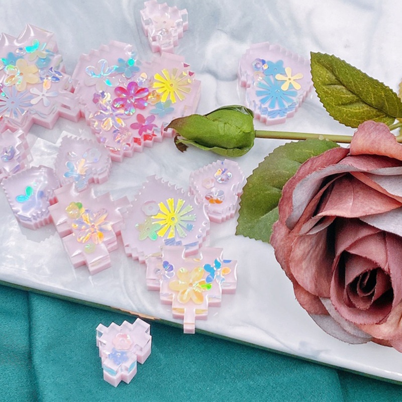 SIY  Handmade Love Heart Shape Ornaments Epoxy Resin Mold Necklace Pendants Silicone Mould DIY Crafts Jewelry Decorations Casting Tools