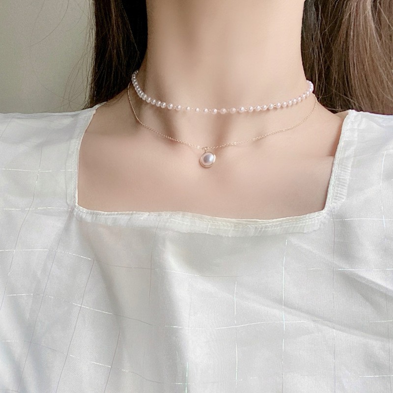 Kalung Klavikula Ganda Dengan Liontin Untuk Wanita