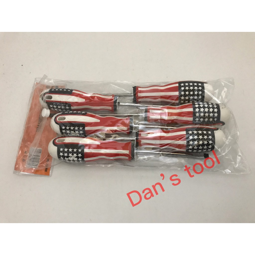 Obeng Set 6 Pcs Gagang Bendera Usa