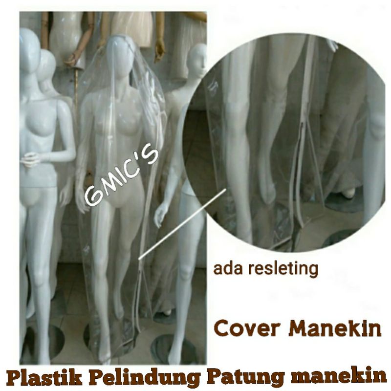 Cover manekin Plastik pelindung patung manekin