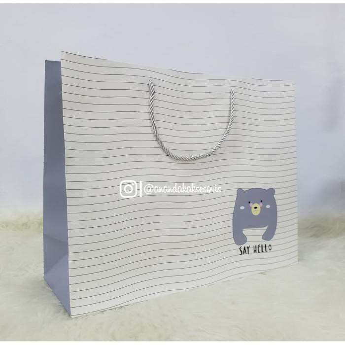 

Goodie Bag / 210782 - Tas Paperbag Say Hello Besar Berkualitas
