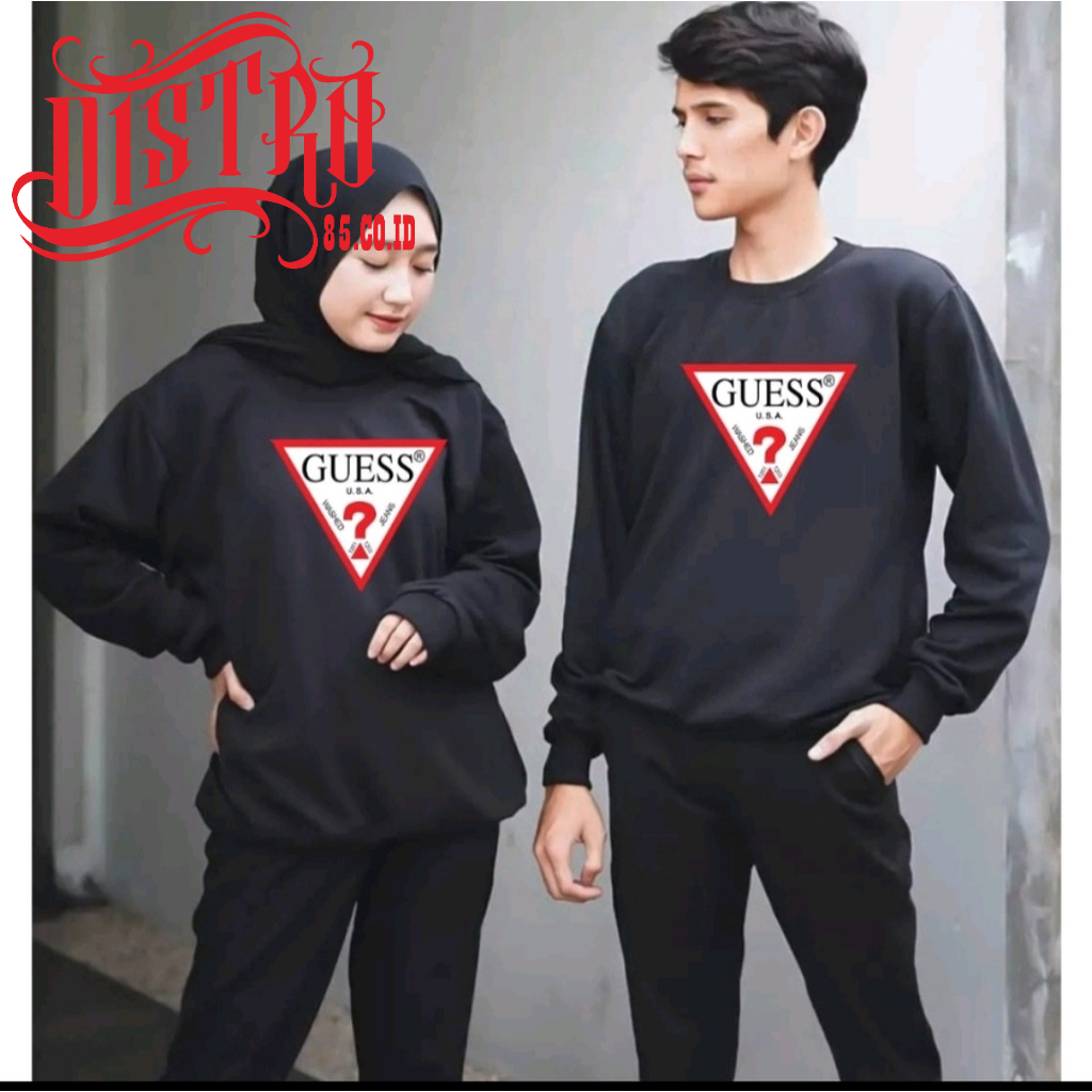 SWEATER BASIC/ATASAN CREWNECK/SWEATER UNISEX/PRIA & WANITA/MOTIF  /SWEATER FLEECE PREMIUM/CUTTING DT