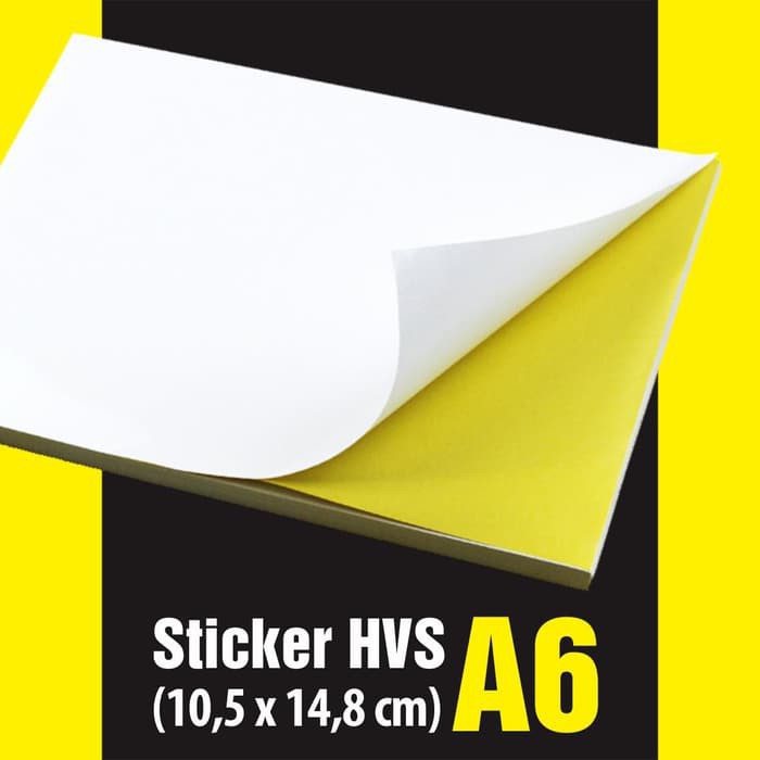 

Kertas stiker label/ stiker kilap A6 10,5 x 15 cm