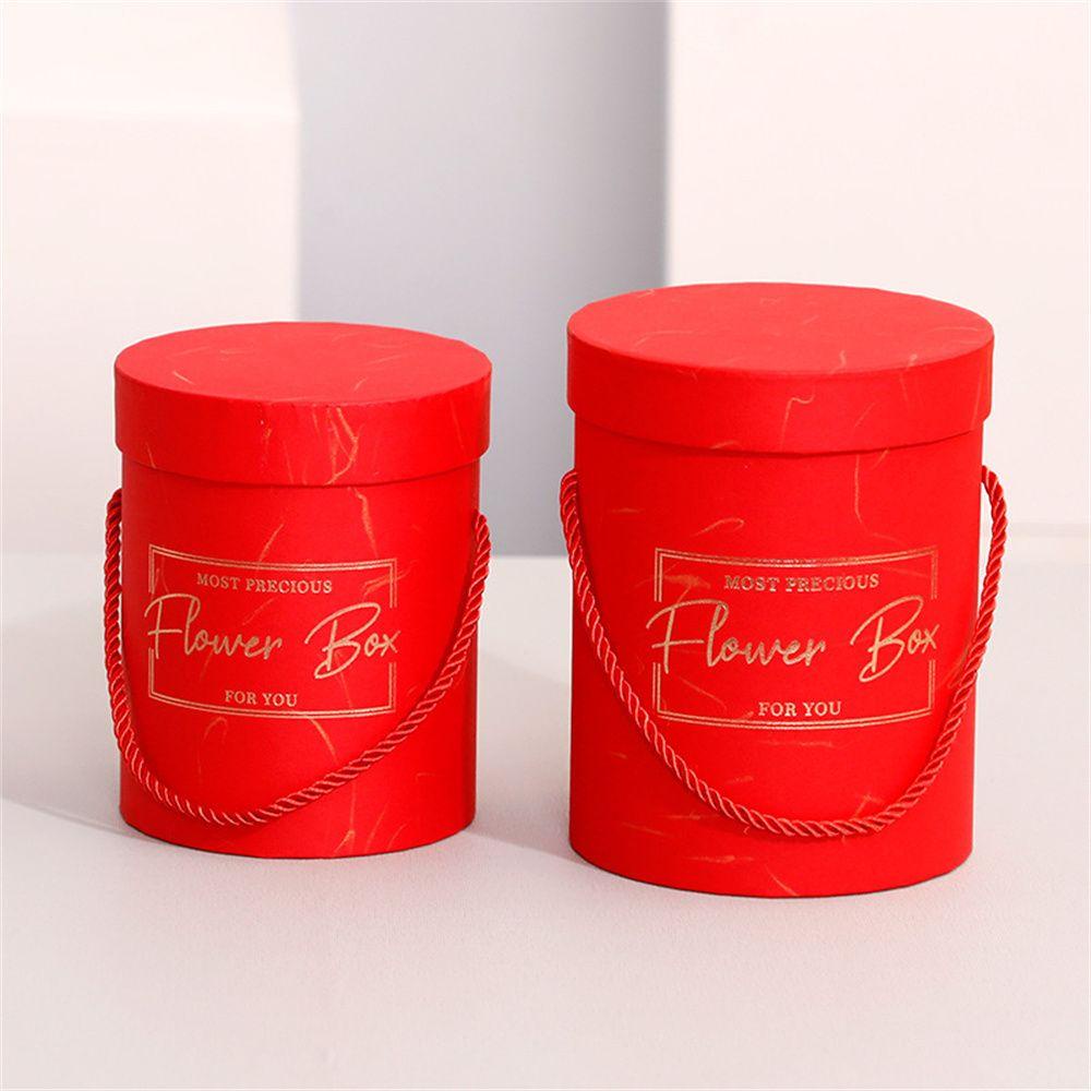Solighter Round Flower Box Decor Storage Box Kotak Penyimpanan Barang Pernikahan