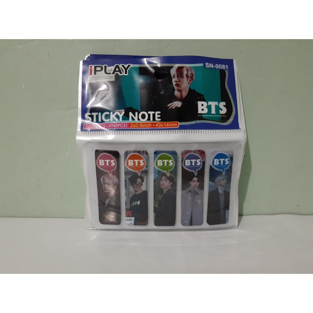 STICKY NOTE BTS / STIKCY NOTES BT21 / PEMBATAS BUKU BTS /PENANDA BUKU PLASTIK