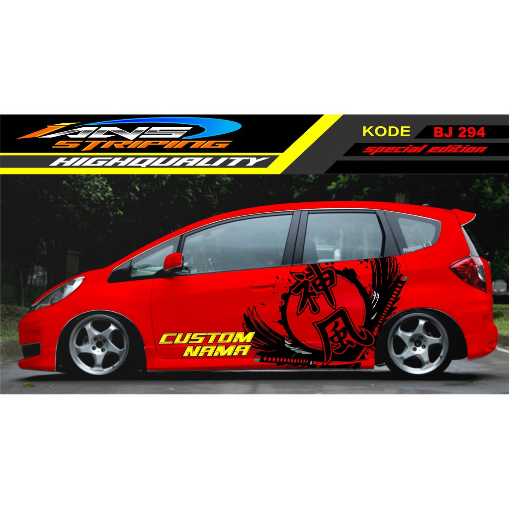 DECAL STICKER MOBIL JAZZ / STICKER MOBIL / STIKER JAZZ, BRIO, YARIS, AGYA