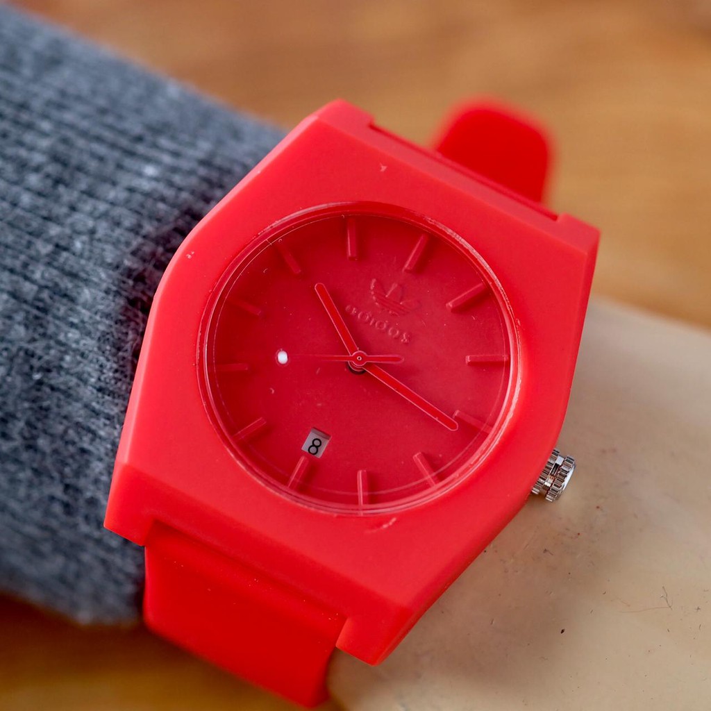 Jam Tangan Pria Wanita Adidas Super Tanggal Tali Karet