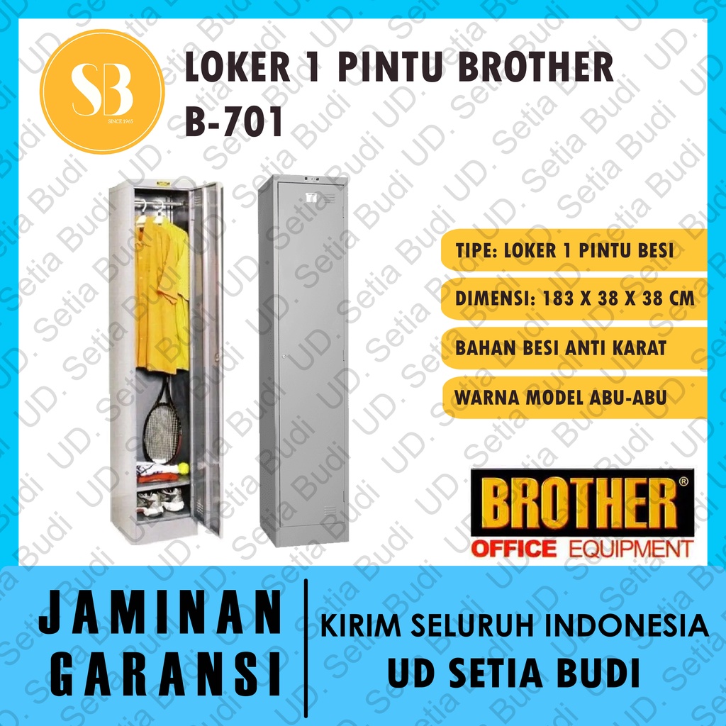 Loker 1 Pintu Lemari Locker Brother B-701