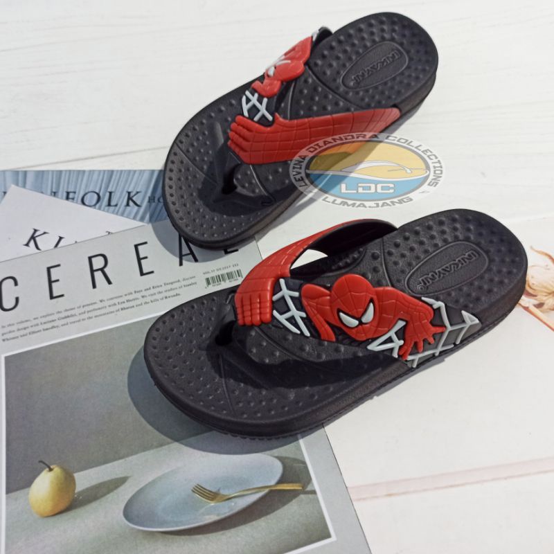 SANDAL JEPIT ANAK LAKI LAKI INKAYNI KARAKTER SPIDERMAN 3011