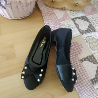 PAWPAWSHOES Kode Lulu Black sepatu wanita big size  jumbo 