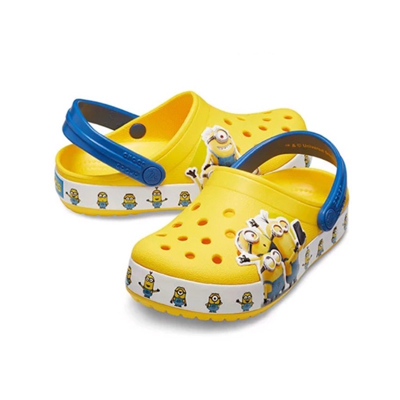 Sandal Crocs Funlab / Sandal Anak Lucu  / Sandal Karakter Minion / Sandal Anak / Sandal Anti Licin - Yellow